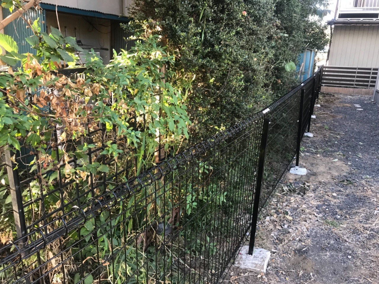 選定、フェンス工事