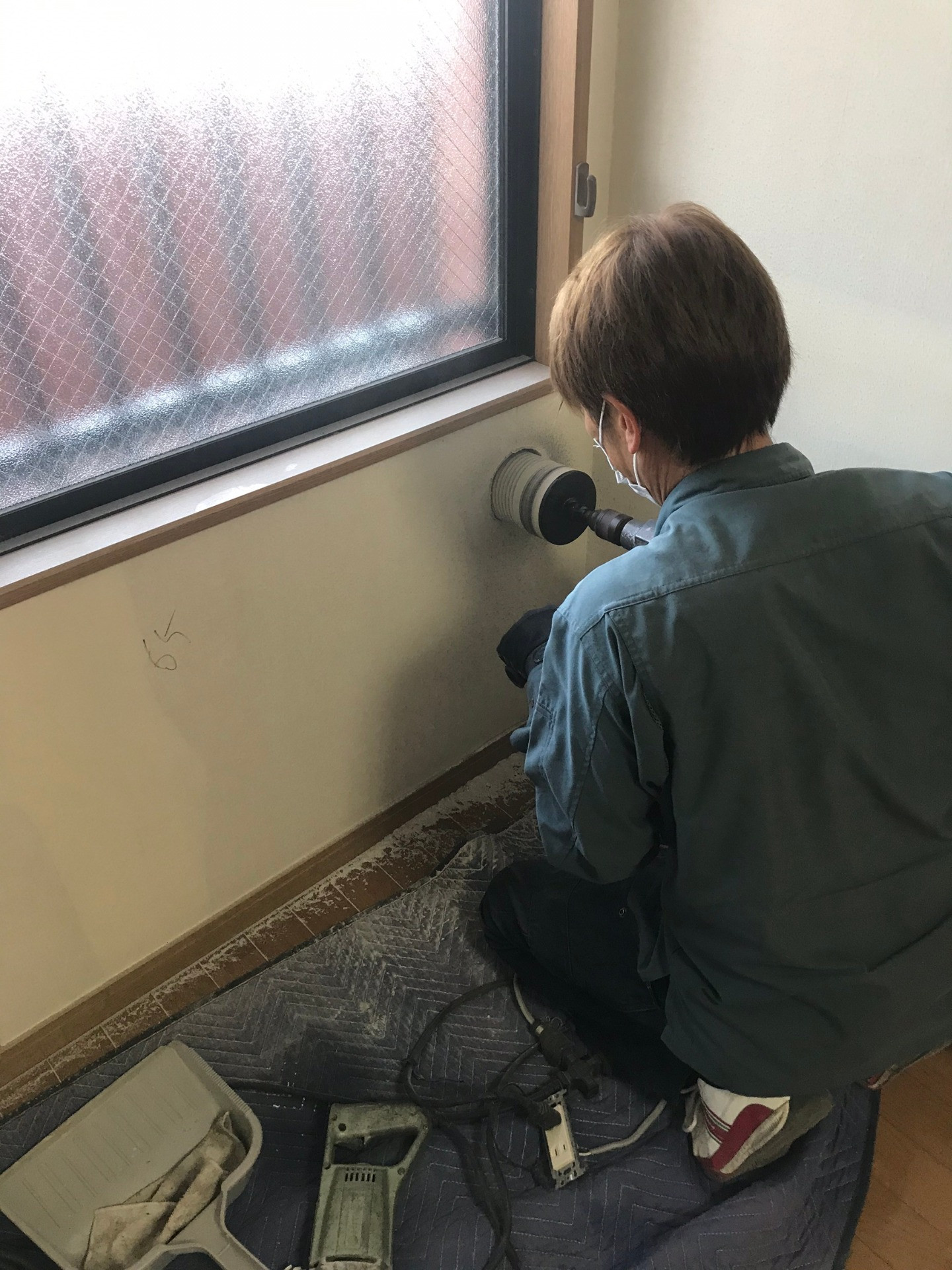 リフォーム　高崎　壁コア抜き